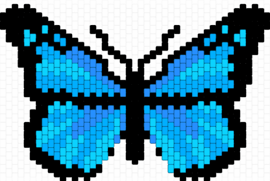 Blue Monarch Butterfly Panel - black, blue, butterfly, fairy, insect, light blue, monarch, panel, whimsy