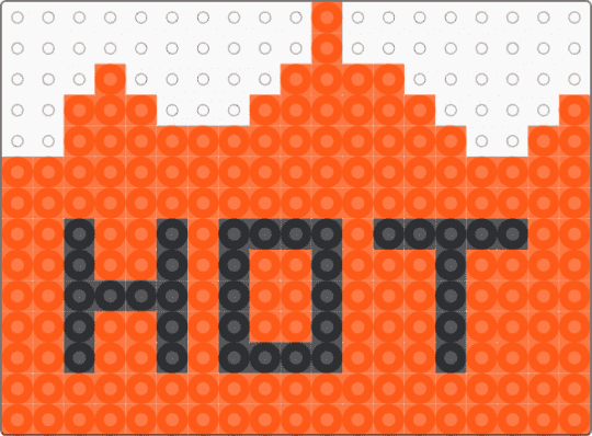 Hot sticker - orange,hot,sticker,rave,hot sticker
