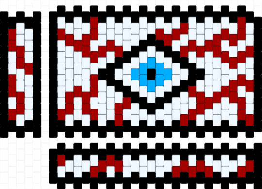 eye bag - white,red