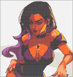 reyna - reyna,valorant,gaming,video game,character,fierce,detailed,purple,orange