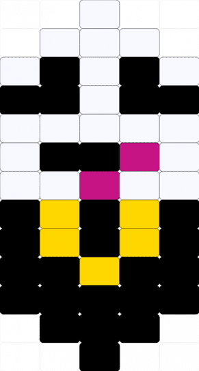 Egg Bois inspired worm - white,pink,yellow