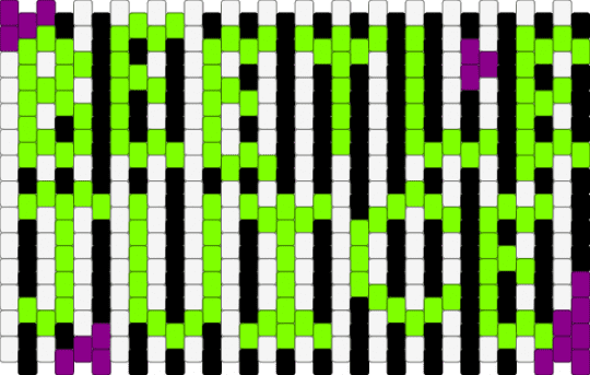 Beetlejuice themed cuff - green