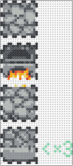 3D Minecraft furnace - gray,beige