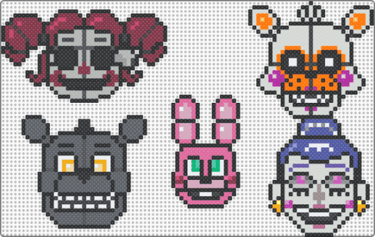 Sister Location / Part 2 / Alts - black,brown,pink,beige,gray,colorful,five nights at freddys,sister location,charm