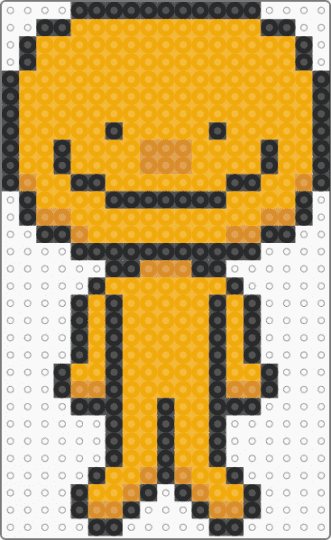 Happy / Silly guy - black,orange,happy,smiley face,smile,yellow,cute