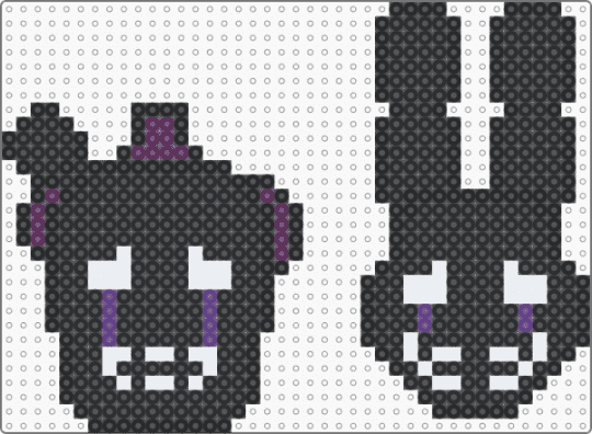 FNAF 2 / Part 6 / shadows - black,white,purple,pink,fnaf,shadow,freddy,bonnie