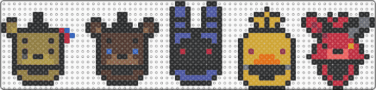 Fnaf 2 / Minis / Withereds - black,brown,red,orange,gold,colorful,withered,fnaf,fnaf 2,cute,easy,mini