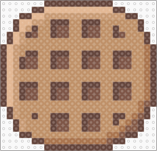 Waffle Charm / Complex - tan,waffle,shaded,complex,charm,cute,brown,small