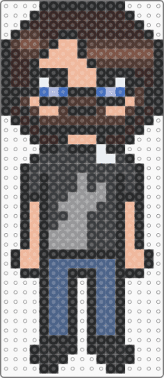 Vincent Everyman / Base 2.0 / EverymanHYBRID - black,brown,blue,beige,everymanhybrid,vinnie everyman,slenderverse,charm,fuse bead