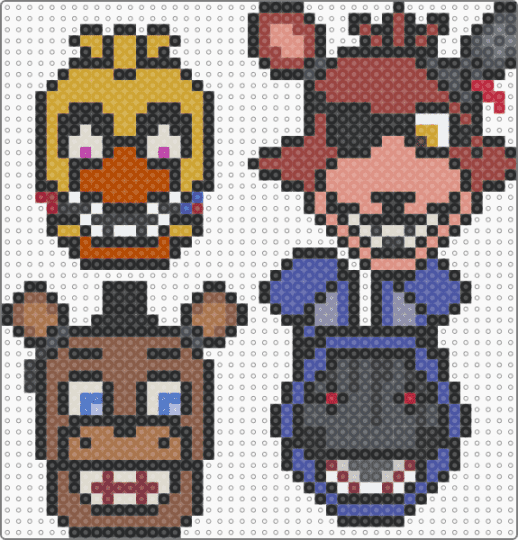 FNAF 2 / Part 5 / withereds - black,beige,red,tan,purple,colorful,freddy,fnaf,five nights at freddys