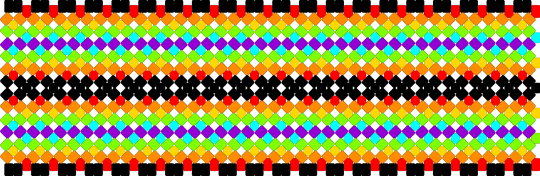 Rainbow X-Cuff thing - psychedelic,trippy,xbase,cuff,colorful,orange,green,xcuff,rainbow,scene,random
