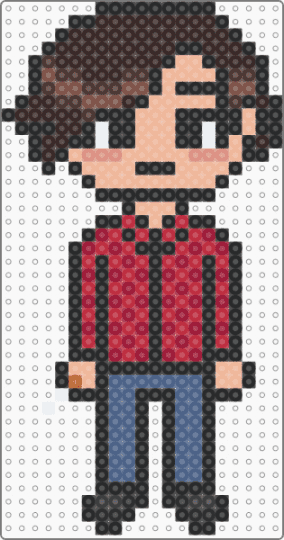 Tim Wright / 2.0 Base / Marble Hornets Charm - black,brown,beige,red,tim wright,marble hornets,creepypasta,charm