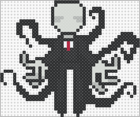 Slenderman charm / Creepypasta / Slenderverse - black,white,beige,slenderman,slenderverse,creepypasta,cute,charm