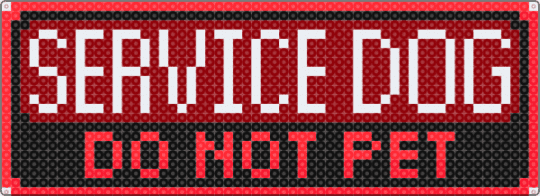 Service Dog - DO NOT PET (Crimson) - red,dog,service dog,working dog,warning,tag,patch,black