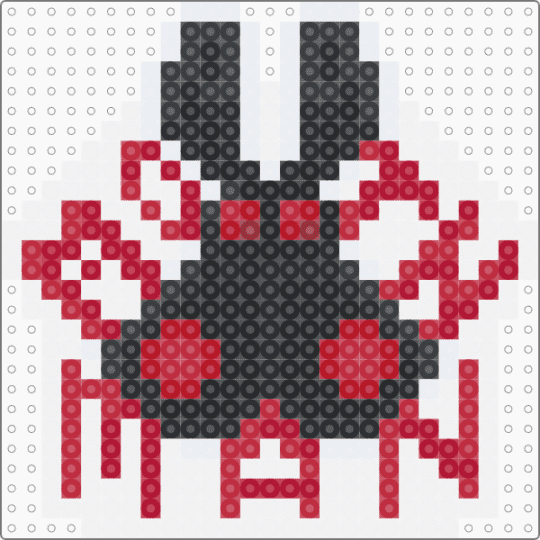 Moth Man Fuse Charm - red,white,moth man,cryptid,moth,bug,fuse bead,black