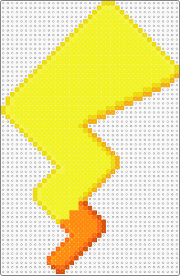 Pikachu Tail ( Blank ) - yellow,pikachu,pokemon,tail,accessory,fuse bead,video game,character