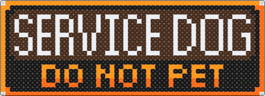 Service Dog - DO NOT PET (Orange) - brown,orange,dog,service dog,working dog,warning,tag,patch,black