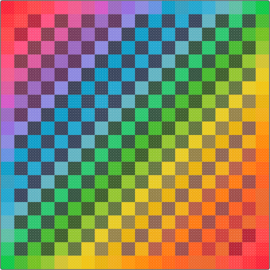 Rainbow Checkerboard (Dark) - pink,green,purple,gold,colorful,rainbow,checkerboard,scene,large