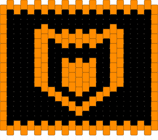 DEFEND Button [Deltarune] - black,orange,deltarune,gaming,video game,shield,defend