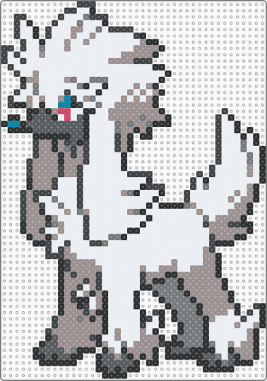 Furfrou Sprite [Natural Cut] - white,gray,pokemon,dog,furfrou,sprite,video game,character,poodle