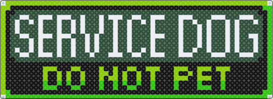 Service Dog - DO NOT PET (Lime) - black,white,green,dog,service dog,working dog,warning,tag,patch