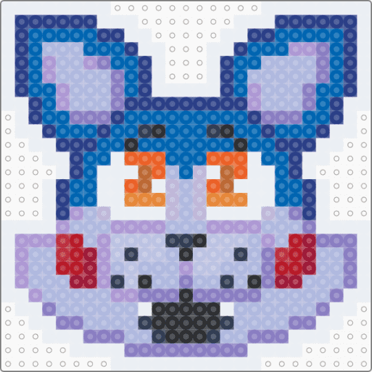 Candy Head (FNAC) Fuse Charm - blue,pink,five nights at candys,fnac,fnaf,five nights at freddys,cat,fuse bead,character