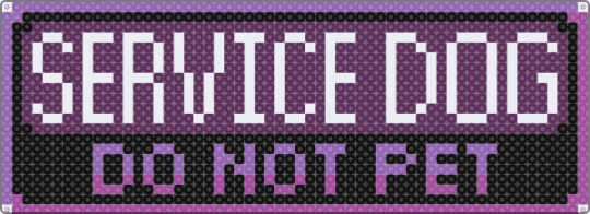 Service Dog - DO NOT PET (Purple) - pink,dog,service dog,working dog,warning,tag,patch,purple,black