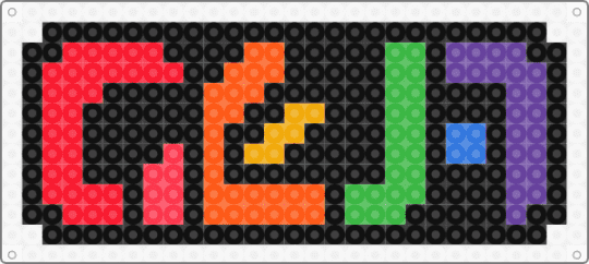 PLUR mini [Irken - Rainbow] - black,orange,red,purple,plur,invader zim,tag,charm,rainbow,fuse bead
