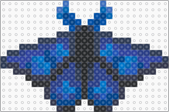 Midnight Moth - purple,blue,moth,moths,fuse bead,dark blue