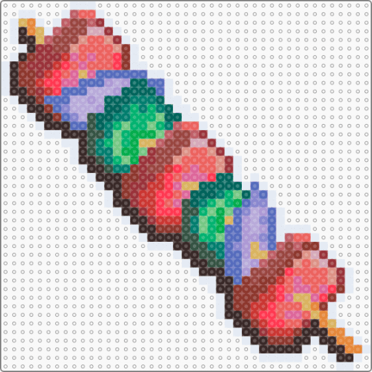 Shish Kebab :) - teal,red,pink,brown,cotdbbq,shish kebab,kebab,bbq,food,fuse bead