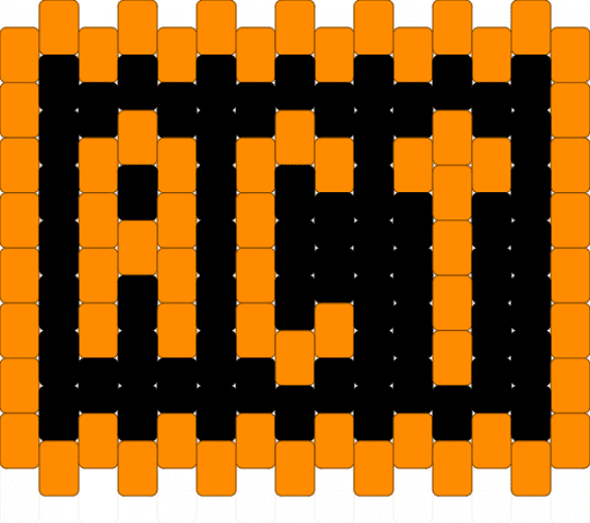 ACT Button Mini [Deltarune] - orange,black,deltarune,video game,gaming,act