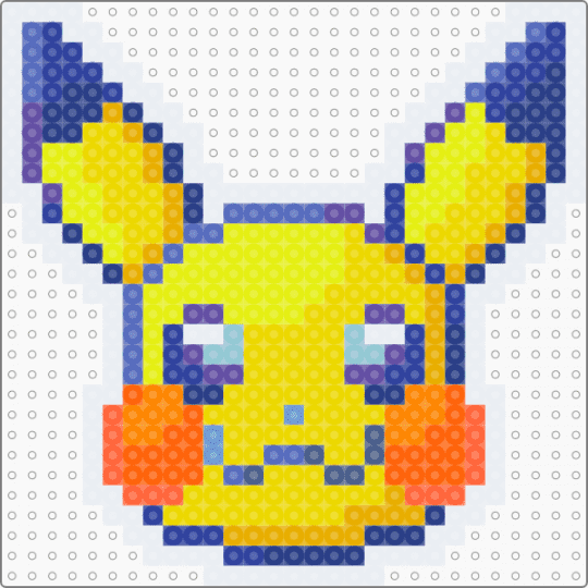 Neon Pikachu Charm (W/Border) (edited) - blue,orange,yellow,pikachu,pokemon,anime,video games,character