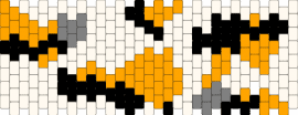 CALICO CAT (31x8) - white,orange