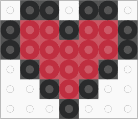 minecraft heart - black,red
