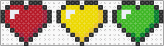 Life Series Hearts - red,yellow,green,hermitcraft,mcyt,minecraft,life series,third life,grian