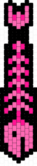 Pink fish tie - black,pink,fish,tie