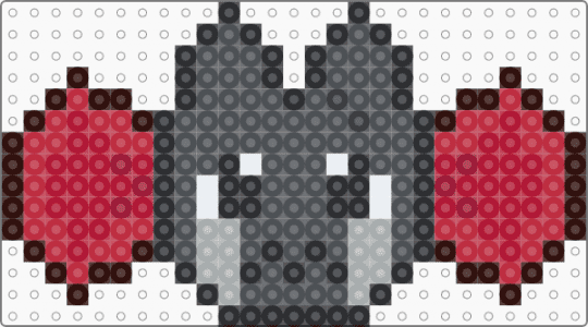Dazzle bow hairclip - gray,red,razzle,rnd,dazzle,dandys world