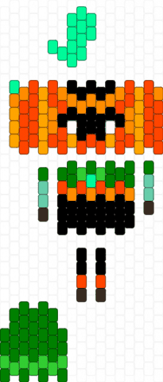 Gourd Guard Soulvester doll - red,orange,green,soulvester,spooky,roblox,ghost,dandys world,skin,video game,pumpkin