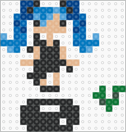 Deep sea Miku mini standee - black,beige,blue,miku,deep sea,ocean,vocaloid,music