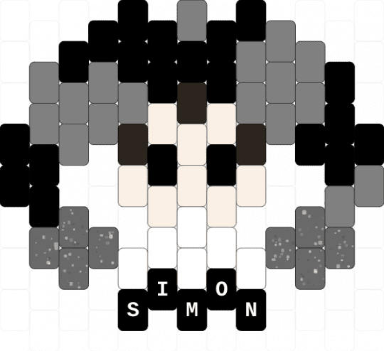 Simon charm (oc) - white,gray,jester,fire,charm,emo,grey,black,clown