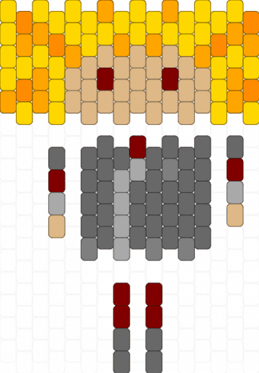 Tango doll - yellow,beige,gray,tango,tangotek,minecraft,hermitcraft,life series,red,fire