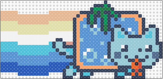Fishy Nyan cat - purple,light blue,fish,nyan cat,ocean,blue