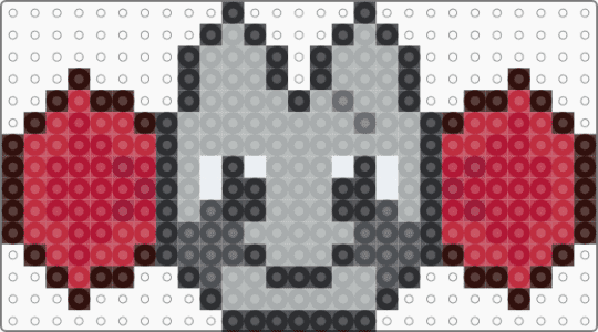 Razzle bow hairclip - gray,red,razzle,rnd,dazzle,dandys world