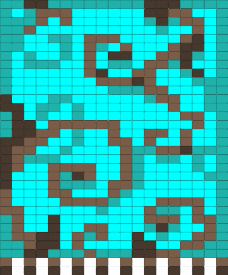 Teal + Brown tapestry - teal,light blue,blue,brown,green,nature