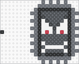 super mario thwomp - gray,easy,white gray red,grid,r,e,d,c,a
