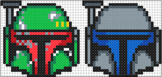 Star Wars Boba & Jango Helmets - black, gray, green