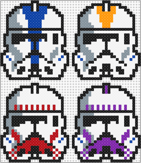 Star Wars Phase 2 Clone Trooper Helmets - white,gray