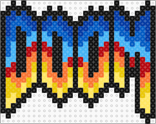 DOOM Logo - black, blue, yellow