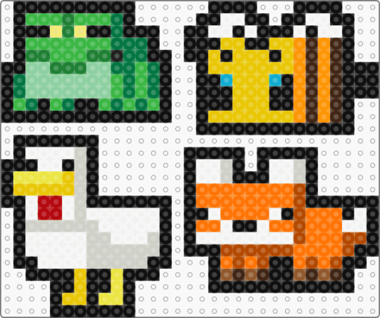 MC Mobs Part 2 - minecraft,gaming,video game,black,green,yellow,orange
