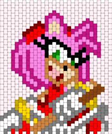 Amy rose panel - white,pink,red,gray,sonic the hedgehog,amy rose,gaming,sega,panel,video game,sonic 4